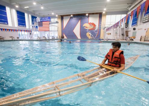 Student on Kayak